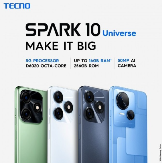 天玑6020芯片搭载，Tecno Spark 10系列手机规格曝光