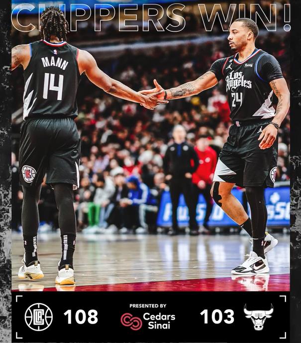 快船108-103公牛战报：莱昂纳德33分 武切维奇23+14 