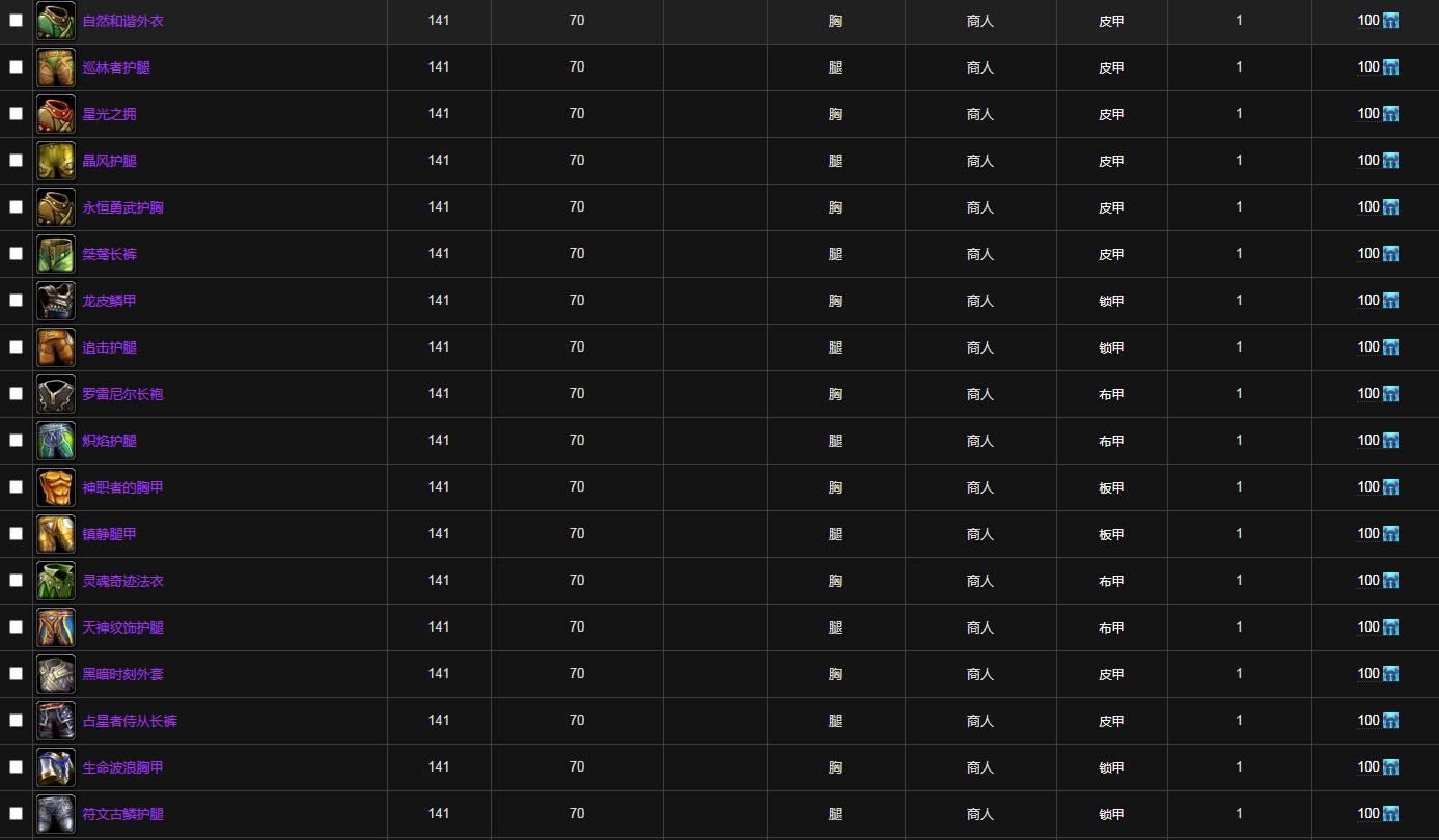 魔兽世界141牌子装备一览 141级可兑换装备图鉴大全2023最新分享