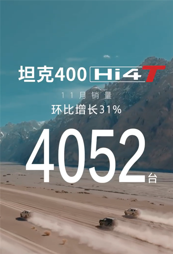 新潮流：新能源硬派越野车销量破万，坦克400 Hi4-T表现抢眼