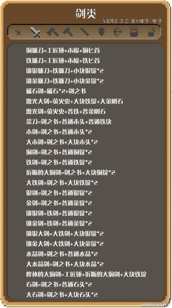 锻冶屋英雄谭合成表大全 锻冶屋英雄谭合成表一览