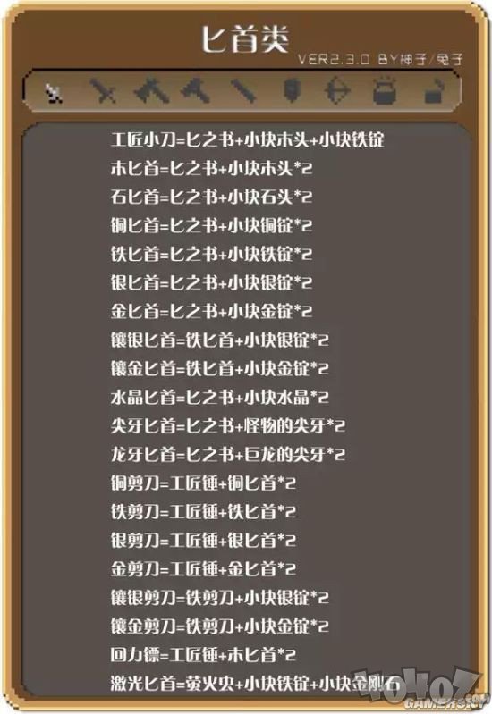 锻冶屋英雄谭合成表大全 锻冶屋英雄谭合成表一览