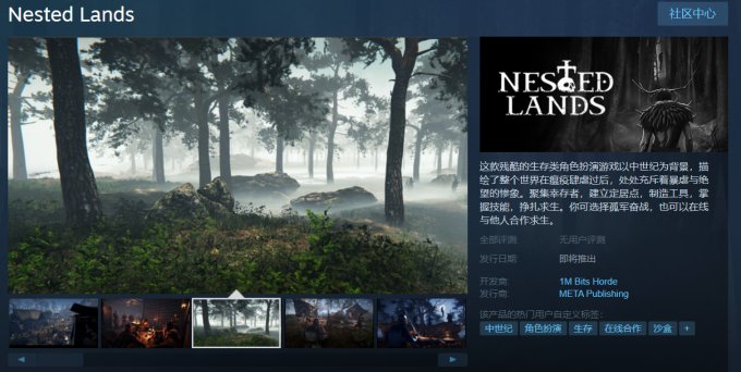 中世纪沙盒生存冒险游戏《筑巢之地》上架Steam 支持中文